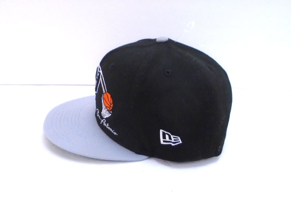 San Antonio Spurs NBA Hat Cap Fitted Hat Cap New Era Size 7 1/2 Basketball - Picture 2 of 7